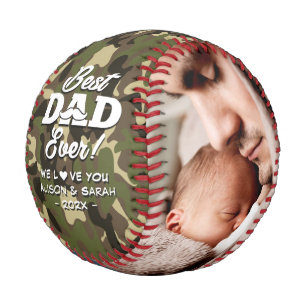 Best Dad Ever Camouflage Military Father Photos Baseball