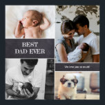 Best Dad Ever Chalkboard Custom Photos Poster<br><div class="desc">Introducing our "Best Dad Ever" Personalized Photo Collage Poster – a heartfelt and timeless gift to celebrate the special father figure in your life. This elegantly designed poster features a chalkboard block with blackboard etching font typography, adding a touch of vintage charm to your collage. Customize every detail to make...</div>