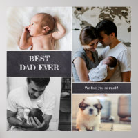 Best Dad Ever Chalkboard Custom Photos