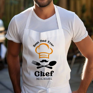 Best Dad Ever Chef Hat Spoon & Fork Apron