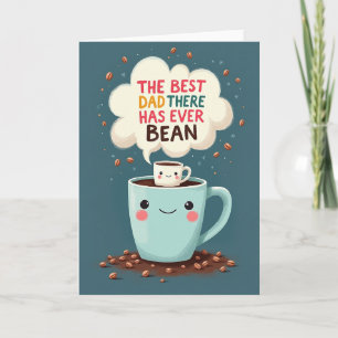 Best Dad Ever Coffee Art Card