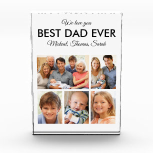 Best Dad Ever Collage Fathers Day Photo Block