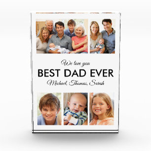 Best Dad Ever Collage Fathers Day Photo Block
