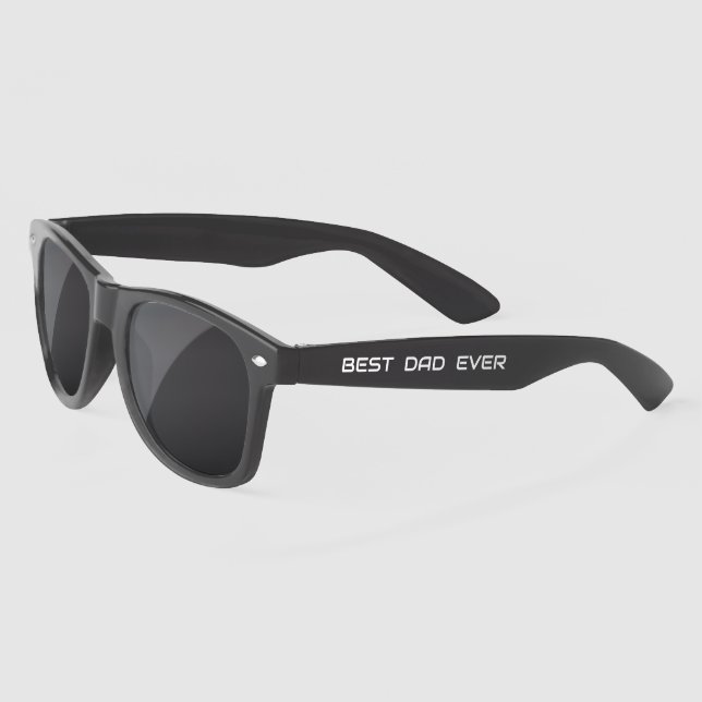 Best Dad Ever Cool Black Personalized Sunglasses (Left)