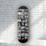 Best Dad Ever Cool Trendy Instagram Photo Collage Skateboard<br><div class="desc">Modern Instagram Photo Collage for the Best Dad Ever! Personalize with your custom family photos as well as message with names and make this the coolest Father's Day or Birthday gift ever! This design is black and white. For colour version go here: https://www.zazzle.com/best_dad_ever_cool_trendy_instagram_photo_collage_skateboard-186830258857925000</div>