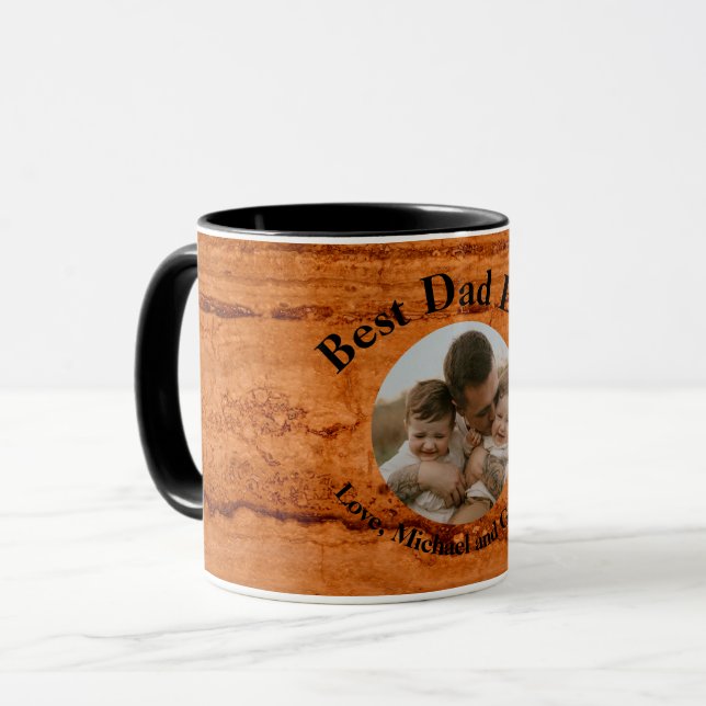 Best Dad ever, Copper Canyon Granite, amber gold  Mug (Front Left)
