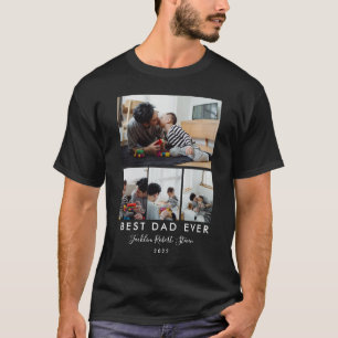 BEST DAD EVER   Custom 4 Photo Collage T-Shirt