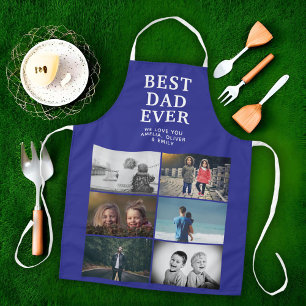 Best Dad Ever Custom 6 Photo Collage Apron