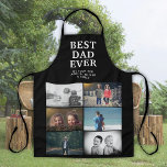 Best Dad Ever Custom 6 Photo Collage  Apron<br><div class="desc">Best Dad Ever Custom 6 Photo Collage Apron. 6 photos and the best dad ever in modern white typography on a black background. Personalize the apron with your photos. Great gift and a sweet keepsake for a dad or grandpa on Father`s Day,  birthday or Christmas.</div>