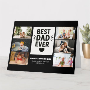 Best Dad Ever Custom 6 Photo Collage Card