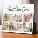 Best Dad Ever Custom 6 Photo Collage Modern Plaque<br><div class="desc">Celebrate your favourite guy with this heartfelt Best Dad Ever 6-photo collage plaque. Personalize it with your favourite family moments to create a keepsake he’ll treasure forever. Whether it’s for Father’s Day, his birthday, or just because, this custom plaque is a meaningful way to say “thank you” with love. The...</div>