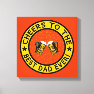 BEST DAD EVER custom canvas print