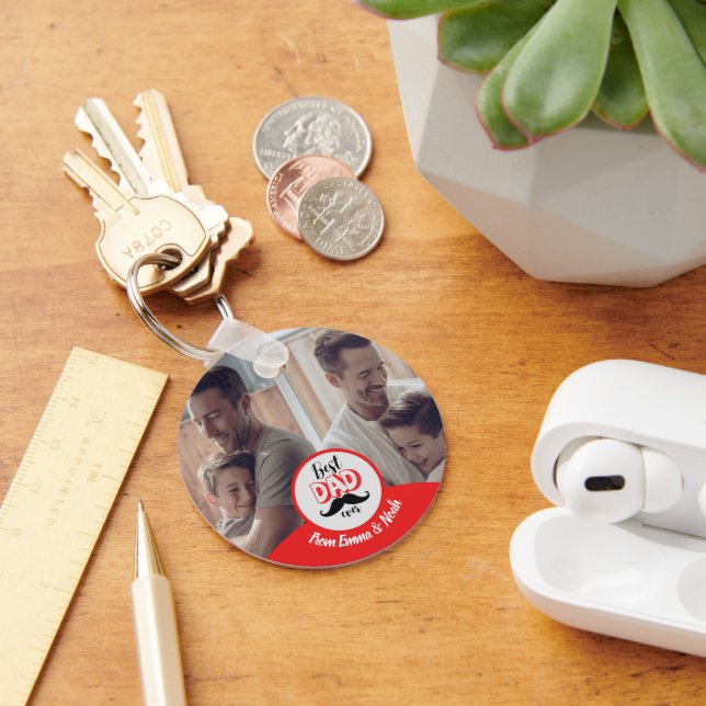 Best Dad Ever Custom Father's Day Gift Keychain (Desk)