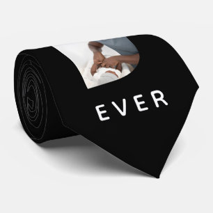 Best Dad Ever Custom Fathers Day Photo Collage Tie