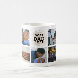 Best DAD Ever Custom Gold Multi Photo Mug