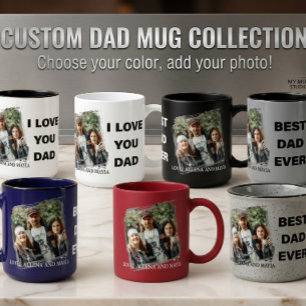 BEST DAD EVER CUSTOM IMAGE & TEXT MUG