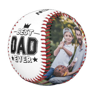 Best Dad Ever Custom Name modern 2 Photo  Baseball