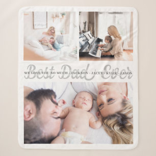Best Dad Ever Custom Personalized Fleece Blanket