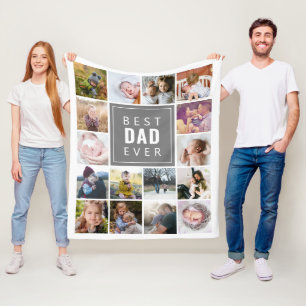 Best Dad Ever Custom Personalized Fleece Blanket