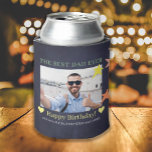 Best dad ever custom photo Birthday modern Can Cooler<br><div class="desc">Personalize this useful and cute can cooler with your custom photo and make it a keepsake birthday,  anniversary,  or Christmas gift for your dad!            You can easily modify the text and replace the picture with your own!</div>