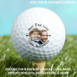 Best DAD Ever Custom Photo Budget Personalized Golf Balls<br><div class="desc">Best Dad Ever ... Two of your favourite things , golf and your kids ! Now you can take them with you as you play 18 holes . Customize these golf balls with your child's favourite photo and name . Whether it's a father birthday, fathers day or Christmas, these dad...</div>