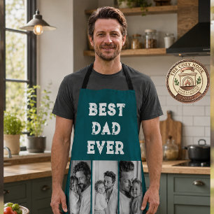 Best Dad Ever Custom Photo Collage Apron