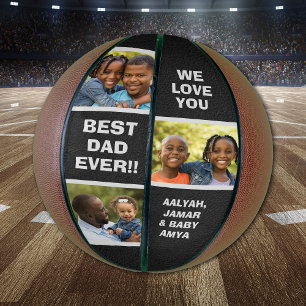 Best Dad Ever Custom Photo Collage Father's Day Basketball