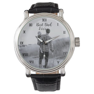 Best Dad Ever Custom Photo Create Your Own Pop Watch