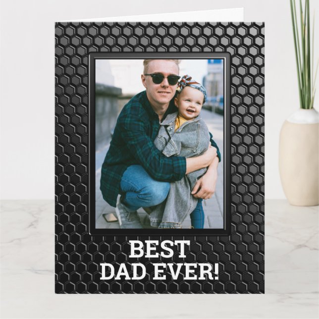 Best Dad Ever Custom Photo Father’s Day Card (Front)