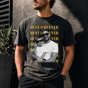 Best Dad Ever Custom Photo, Father’s Day Vintage T-Shirt
