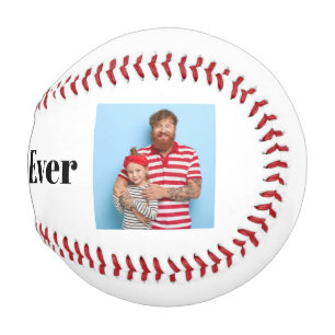 Best Dad ever Custom Photo Father's Day Gift Baseball