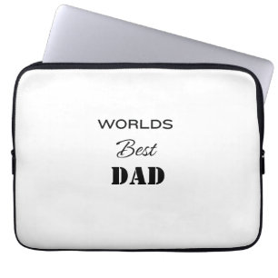 Best Dad ever Custom Photo Father's Day Gift Laptop Sleeve