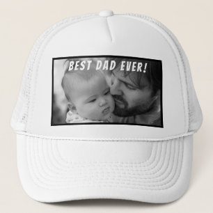 Best Dad Ever Custom Photo Fathers Day Gift Trucke Trucker Hat