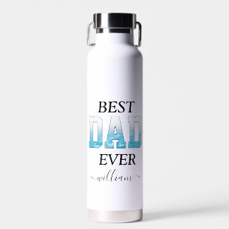 Best Dad Ever Custom Photo Father's Day  Water Bottle