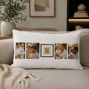 Best Dad Ever   Custom Photo for Father's day Lumbar Pillow