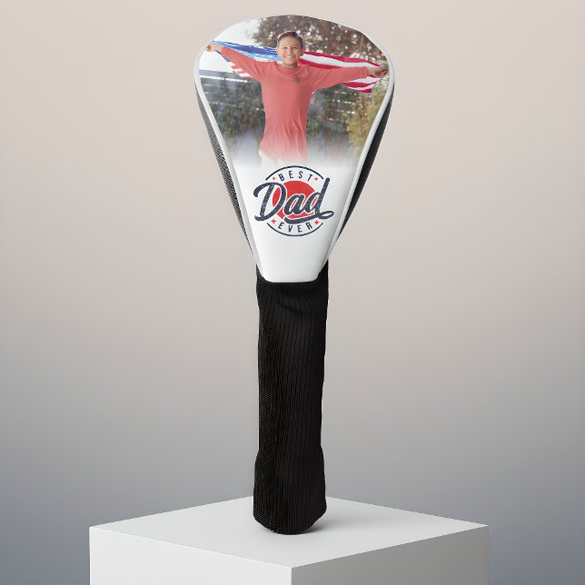 Best Dad Ever Custom Photo Golf Head Cover (Creator Uploaded)