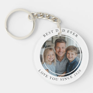Best dad Ever custom Photo Keychain