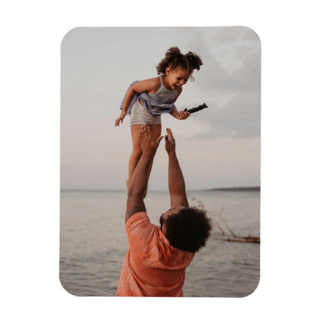 Best Dad Ever Custom Photo Magnet (Vertical)