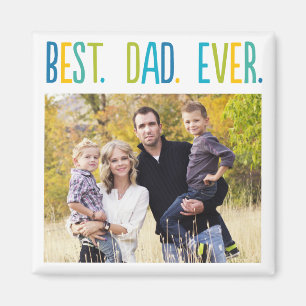 Best Dad Ever Custom Photo Magnet
