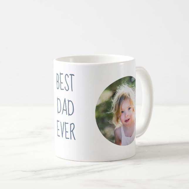 Best Dad Ever Custom Photo Mug (Front Right)