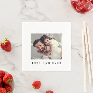 Best Dad Ever Custom Photo Personalized Napkin