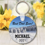 Best Dad Ever Custom Photo Personalized Text Gift Keychain<br><div class="desc">Add a name and year, and easily create your personalized father's day keychain gift. You can edit headline text for other occasions. You can TRANSFER this DESIGN on other Zazzle products and adjust it to fit most of the Zazzle items. You can also click the CUSTOMIZE button to add, delete...</div>