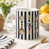 Best Dad Ever Cute Black Stripes Baby 3 Face Photo