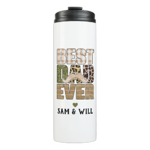 Best Dad Ever   Cute   Chequered Pattern Thermal Tumbler