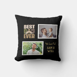 Best Dad Ever   Cute   Chequered Pattern Throw Pil Pillow