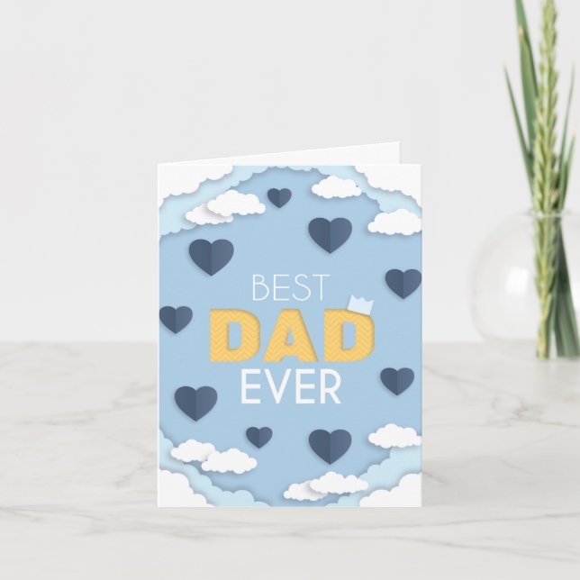 Best Dad Ever Cute Father's Day  Note Card (Front)