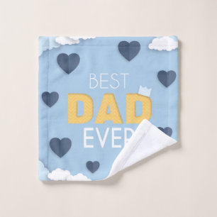 Best Dad Ever Cute Father's Day Wash Cloth