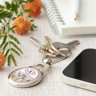 Best Dad Ever Cute Modern Family Photo Fathers Day Keychain