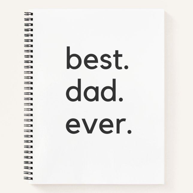 best dad ever dark notebook (Front)