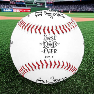 Best Dad Ever | Doodle Personalized Father's Day Baseball